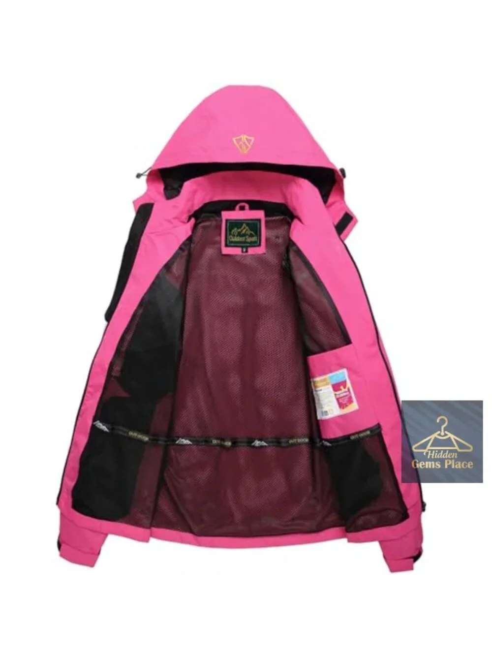 Women's Waterproof Rain Jacket Lightweight Windbreaker Hooded Packable